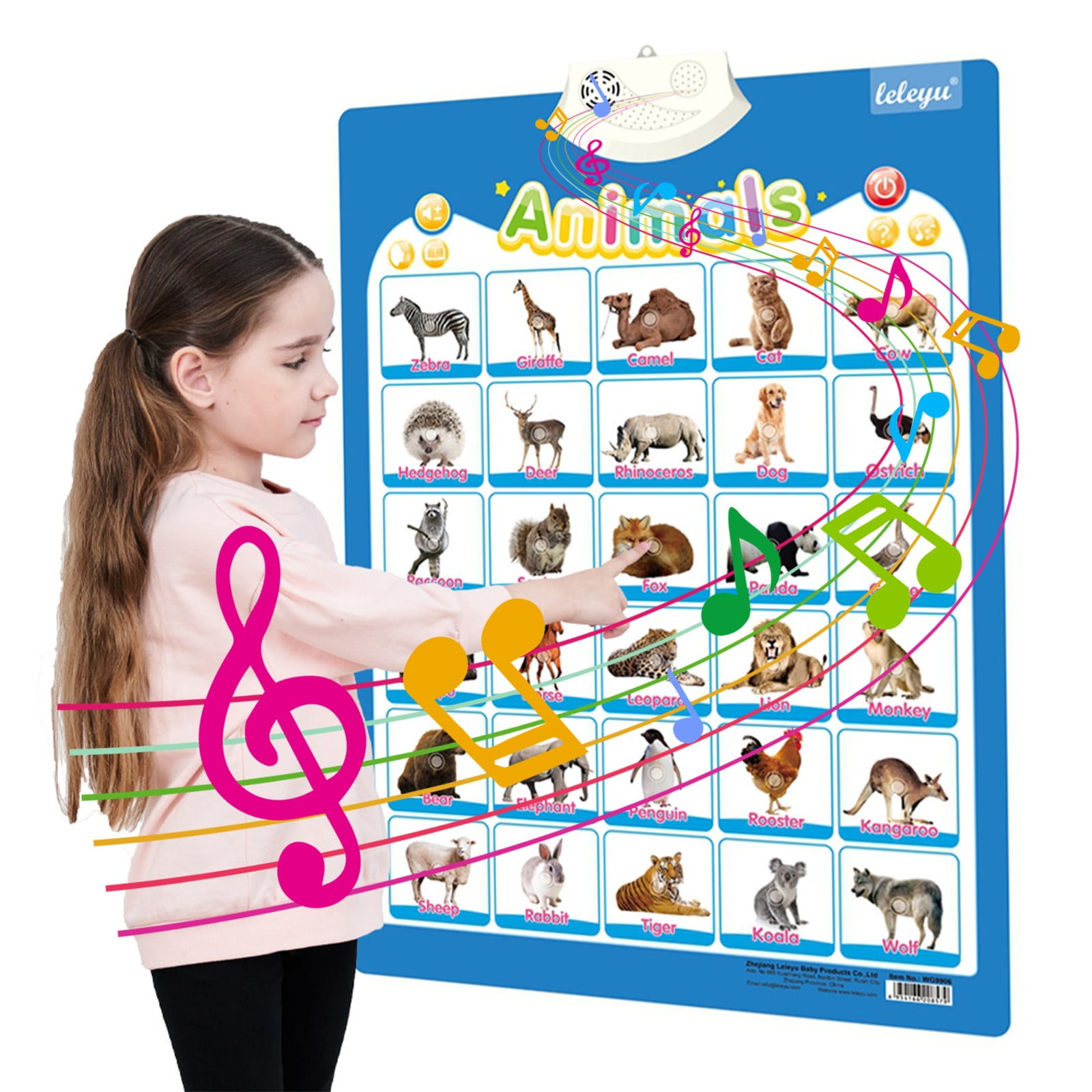 sgeqmoElectronic Alphabet Wall Chart Interactive Words Chart For Child