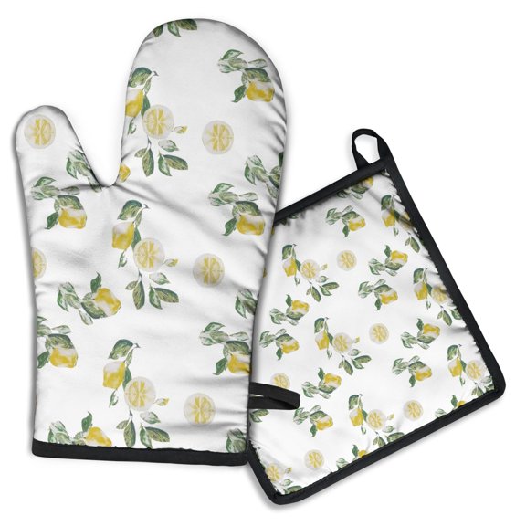 sgqjdpmc Lemon Barbecue Mitts + Shims 1 Pcs (Yellow)