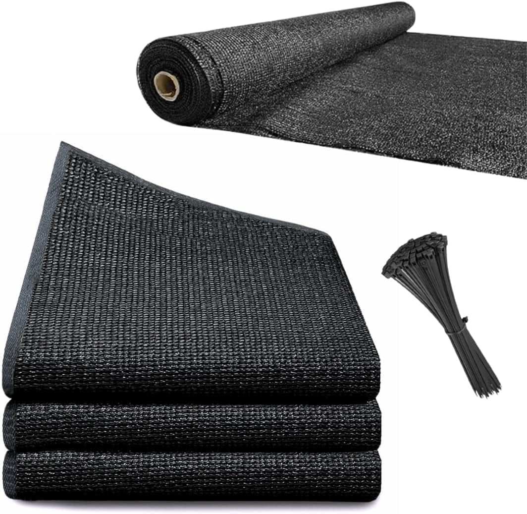 shade cloth 90% privacy screen dark gray 6,5x100 ft +100 cable ties for ...