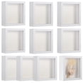 thumbnail image 1 of 10 PCS DIY Shadow Box Frames, 5.6 in Small Square Shadow Boxes for Displaying Dried Flowers, White 3D Floating Frames for Craft Projects, Picture Frames for Home Decor DIY Favors, 1 of 5