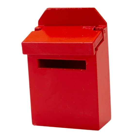 shamjina 1/12 Dollhouse Mailbox Dollhouse Decoration Miniature Mail Box for Kids Gift Red