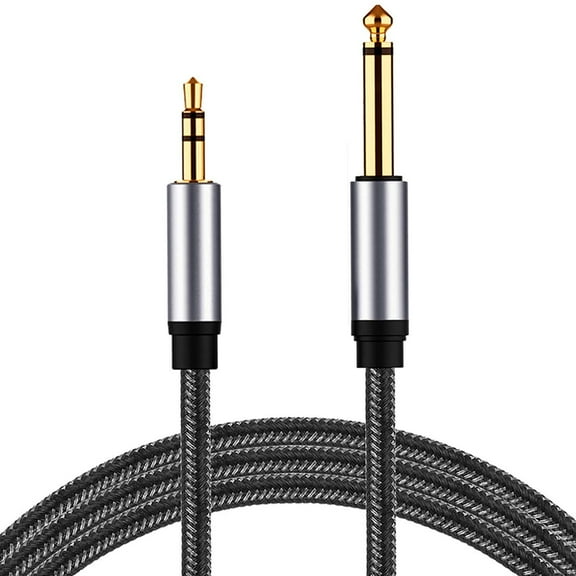shamjina 1/4 inch TS to 3.5mm TRS Cable 1/4 inch TS Mono to 1/8 inch TRS Stereo Cable for