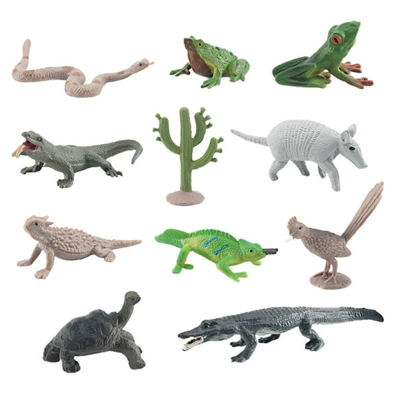 shamjina 12 Pieces Wildlife Animals Figurines Animals Figures Toys for Party Favors Party F