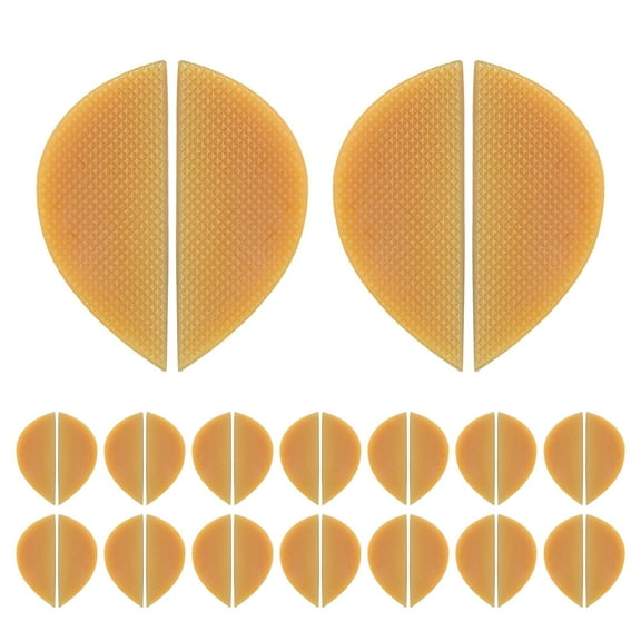 shamjina 16Pairs Heel Plates Anti Skid Shoe Pads Boots Women Men Shoe Sole Repair Pad Yellow