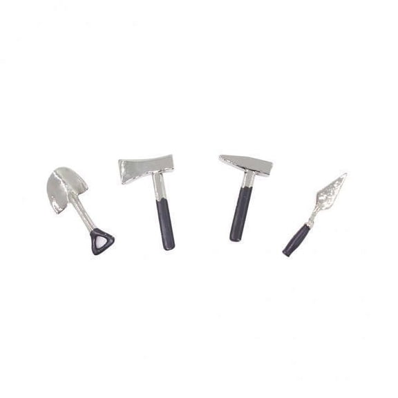 shamjina 2-6pack Dollhouse Miniature Alloy Metal Gardening Tool Set Fairy Garden Doll Toy 2 Pcs