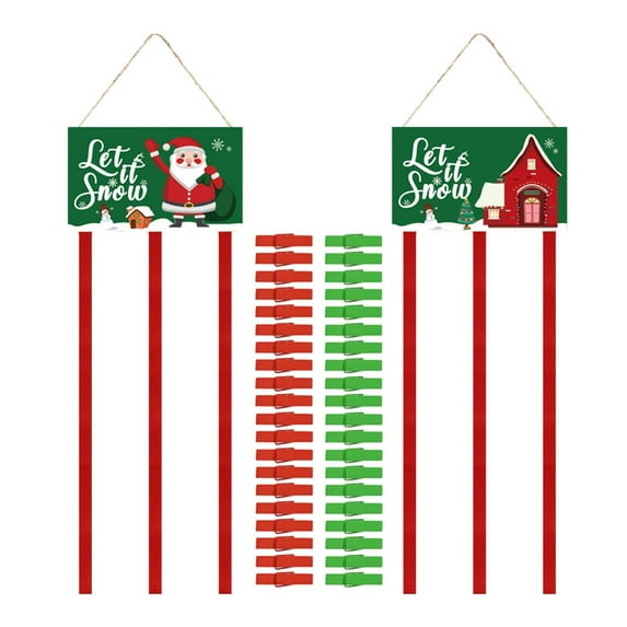 shamjina 2 Pieces Christmas Card Holder Hanging Photo Display for Party Festival Dorm