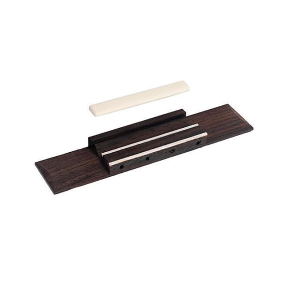 shamjina 3xDIY Rosewood 4 String Small Ukulele Guitar Bridge With Bone Saddle Accessory