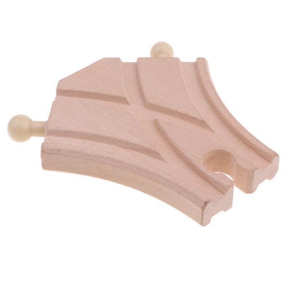 shamjina 3xWooden Trains Railway Compatible Accessories MMF Curved Switch Track 3 Pcs