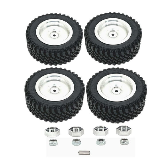 shamjina 4Pcs RC Wheels and Tires Replace for 1/12 MN168 RC Car Model Trucks DIY Accs