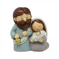 shamjina 4X Christmas Nativity Scene Figures Holiday Decoration for Table Desktop White 4 Pcs