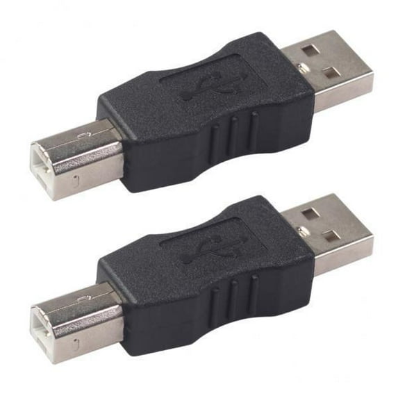 shamjina 6x2x USB Printer Port Type A Male USB Type B Male Connector Adapter Converter