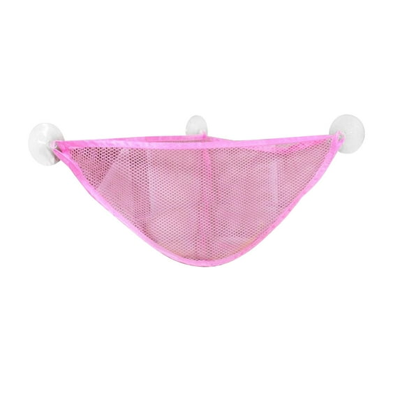 shamjina Bathtub Toy Holder Basket Bathroom Hanging Mesh Basket for Kids and Toddlers Pink
