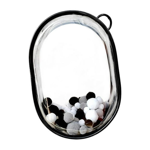 shamjina Clear Figure Display Bag Dustproof Mini Figure Storage Case for 15/20cm Doll Black M with balls