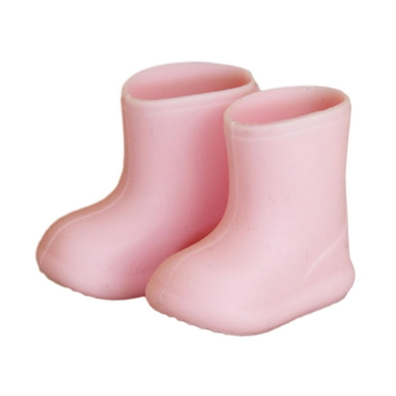 shamjina Doll Rain Boots Shoes Doll Accessories for 1/12 Doll Cute Waterproof Sturdy Ob11 Pink