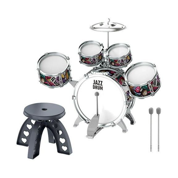 shamjina Drum Set Jazz Drum Kits for Stage Performance 5 in 1
