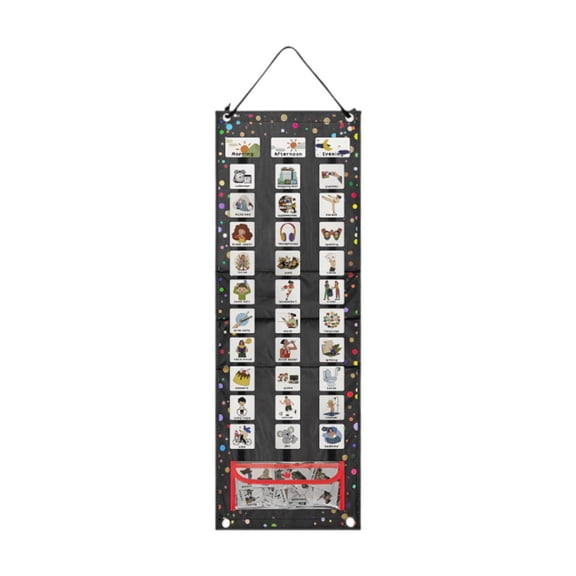 shamjina Kids Visual Schedule Calendar Daily Routine Chore Chart Multipurpose 63 Visual Symbol Cards Learning Materials for Preschools