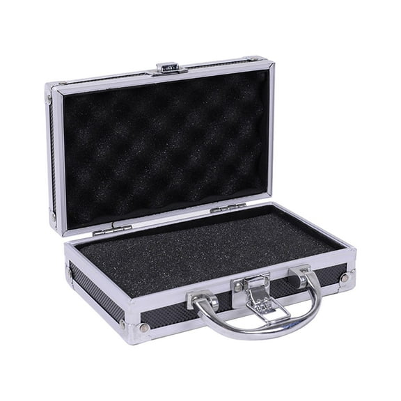 shamjina Mic Carrying Case Hard Shell Instrument Box with Foam Insert Aluminum Alloy Hair