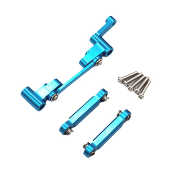 shamjina RC Car Steering Kits Parts Aluminium Alloy for 1/14 14301 14302 14303 RC Car blue