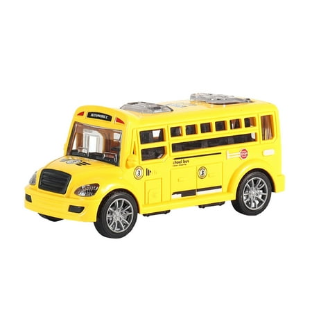 shamjina School Bus Toy Model Bus Portable Inertia Car Vehicles for Kids Preschool Gift Yellow