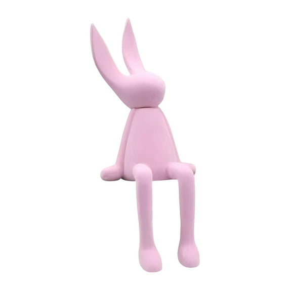 shamjina Sitting Bunny Figurine Sculpture Portable Collectible Creative Gift Statue Table M