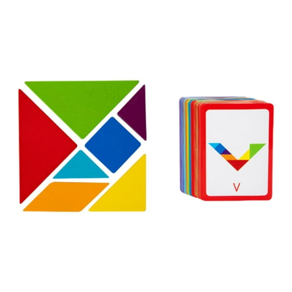 shamjina Wooden Tangram Puzzles Wood Toy Puzzle Block Tangram Geometry
