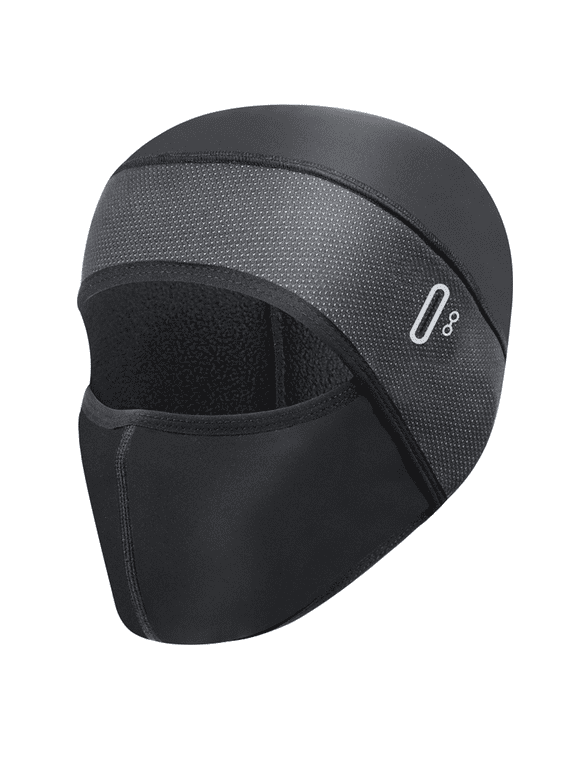 Balaclava Face Cover, 2 in 1 Hat Ski Mask for Cold Weather with Fleece Lining, Skiing Snowboarding Cycling Motorcycle Face Mask, Black