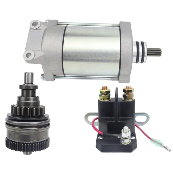 shamofeng Starter & Bendix & Relay for Polaris Sportsman 600 03-04| Sportsman 600 Twin 04| Sportsman 700 02-04| Sportsman 700 EFI 04| Sportsman 700 Twin MOS*Y Oak 04 4010417 410-54040
