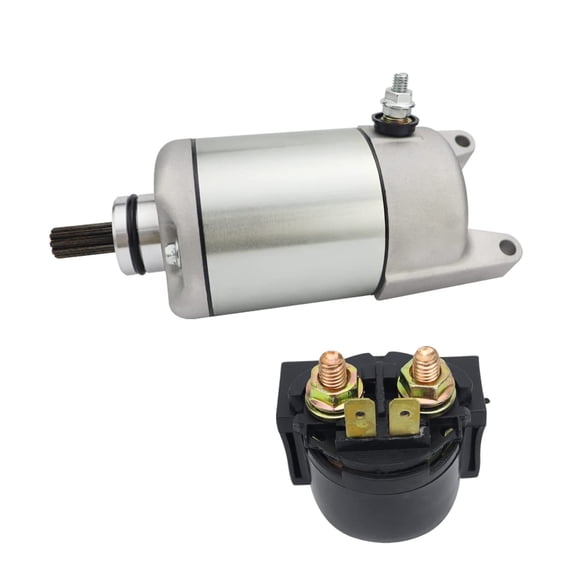 shamofeng Starter & Relay for Kawasaki Bayou 400 4X4 KLF400 1993-1999, Prairie 400 2X4 KVF400 1998-2002, Prairie 400 4X4 KVF400 1997-2002, 21163-1208 211631208 18702