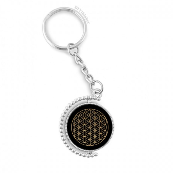 shape geometry totem rotatable keyholder disc accessories chain clip