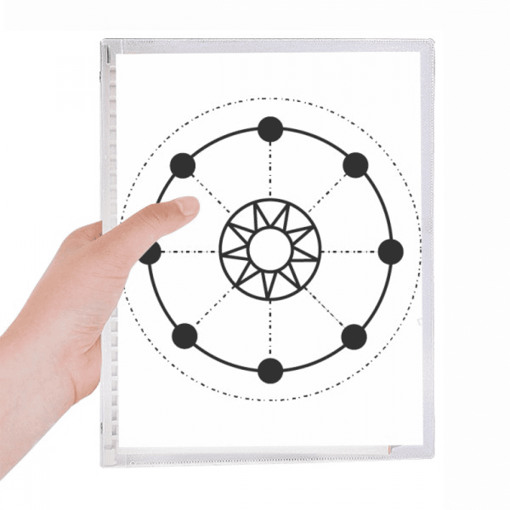 shape totem geometry sun star notebook loose diary refillable journal statiry
