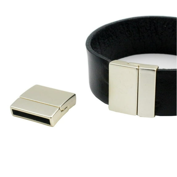 shapesbyX 5 Pieces Magnetic Clasps and Closure Bracelet Making 20mmx3mm Inner Cord End