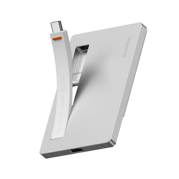 sharge Disk Plus SSD Enclosure M.2 NVMe, World's Thinnest 0.24" SSD Enclosure 10Gbps USB C 3.2 Gen2, 4TB (2230/2242/2280 SSDs) for MacBook, iPhone 16 Steam Deck (SSD not included)