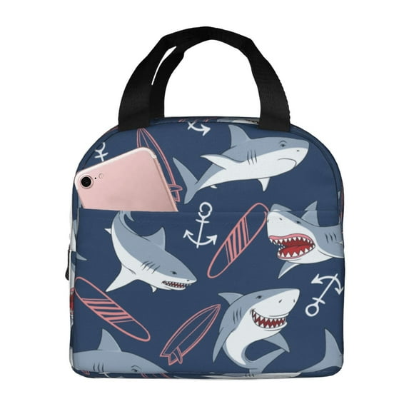 shark Lunch Box for Women Men Insulated Lunch Bag Women Cute Lunch Bags for Women Adults Cooler Tote Bag for Work Picnic Gifts