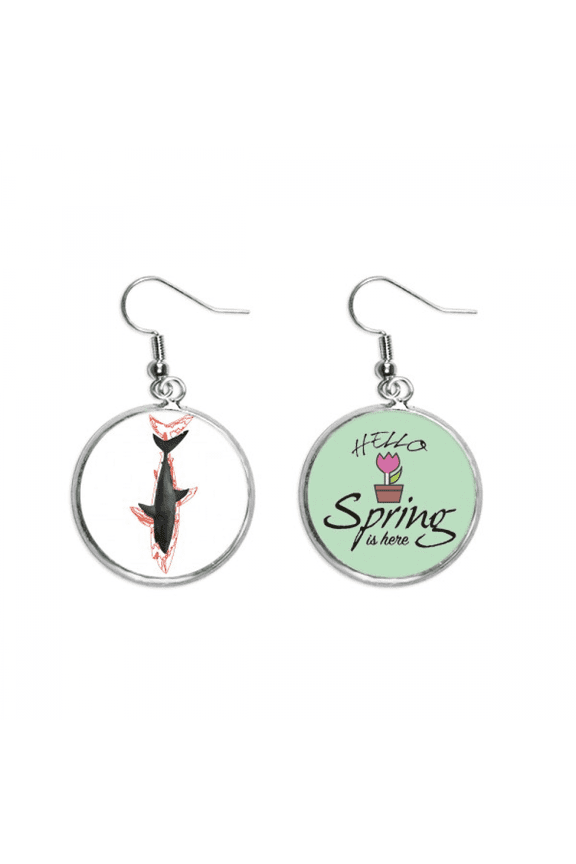 sharks hang upside-down bloodstains suspension decoration dangle season sp earring jewelry