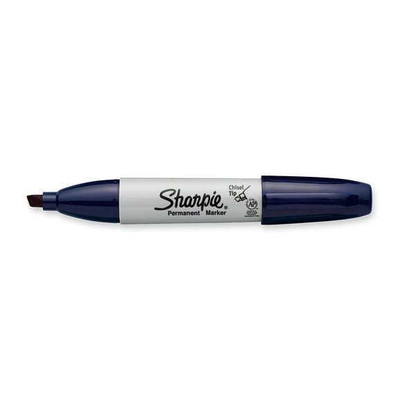 sharpie permanent markers, broad, chisel tip, single, navy (1927300)