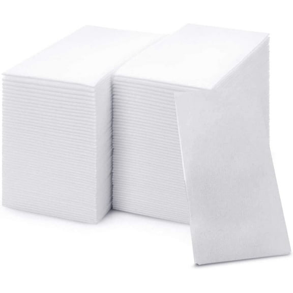 Shawberri Linen-Like White Disposable Napkins for Bathrooms, Parties, Weddings, Events, 200 Count