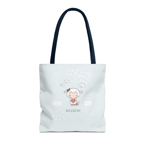 sheep dual design storage tote handbag