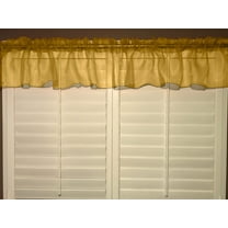 sheer organza window valance 58 wide gold