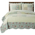 thumbnail image 1 of sheetsnthings Annabel Full/Queen Size, Over-Sized Quilt 3pc Set 92x96, Luxury Microfiber Printed Coverlet, 1 of 2