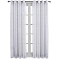 thumbnail image 1 of sheetsnthings Embroidered Melanie 108-Inch Wide x 63-Inch Long, Set of 2 Grommet Top Sheer Window Curtains, White, 1 of 5