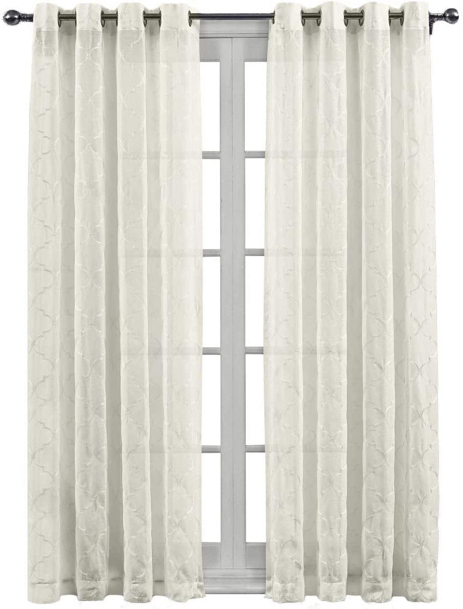 sheetsnthings Embroidered Miller 108-Inch Wide x 84-Inch Long, Set of 2 ...
