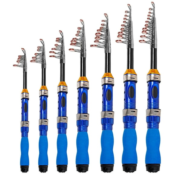 shenmeida 1-2.3m Telescoping Fishing Rods Portable Travel Fishing Pole Telescopic FRP Ultra Light for Trout, Bass,Freshwater Saltwater