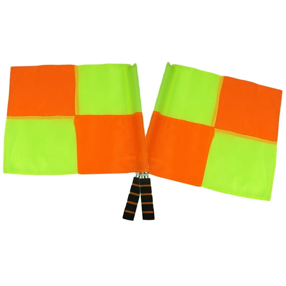 shenmeida 1 Pair Referee Flag Waterproof Sports Linesman Flag with Storage Bag for Soccer Football Hockey Training Match