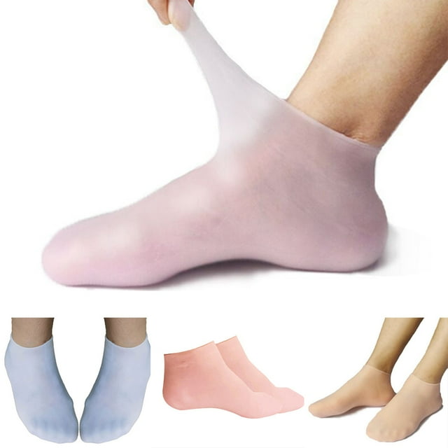 shenmeida 1 Pair Silicone Socks, Socks Foot Anti-cracking Protector Foot Care Tool Prevention Socks for Dry Feet Ankles Cracked Heel Repair Foot Socks