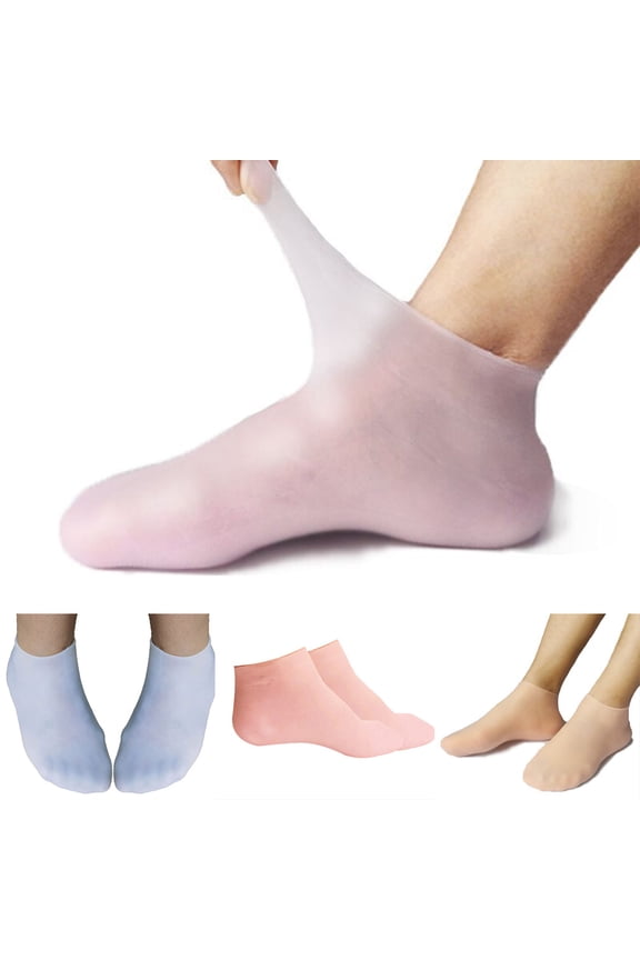 shenmeida 1 Pair Silicone Socks Socks Foot Anti cracking Protector Foot Care Tool Prevention Socks for Dry Feet Ankles Cracked Heel Repair Foot Socks