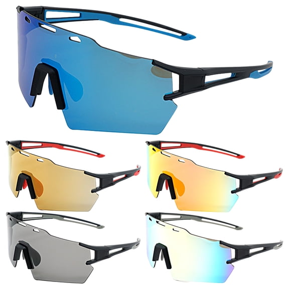 shenmeida 1 Pair Sports Sunglasses for Men and Women Driving Running Baseball Cycling Riding Golf Fishing UV Protection Sun Glasses for Outdoor Riding Skiing