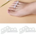 thumbnail image 1 of shenmeida 2 Pairs 3 Hole Toes Gel Toe Spacers Toe Separator, Hallux Valgus Foot Care, 1 of 1