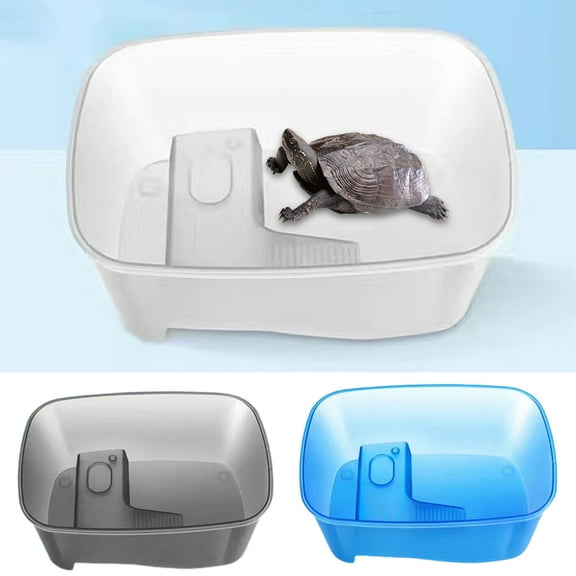 shenmeida Breeding Box Reptile-Turtle Enclosure-Plastic Storage Case Feeding Hatching Container with Basking Platform for Spider Scorpion Gecko Insect Snake Tortoise