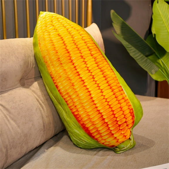shenmeida Cute Small Throw Pillow Vegetables Sofa Bed Decorative Plush Stuffed Toy, Corn Plush Toy for Home