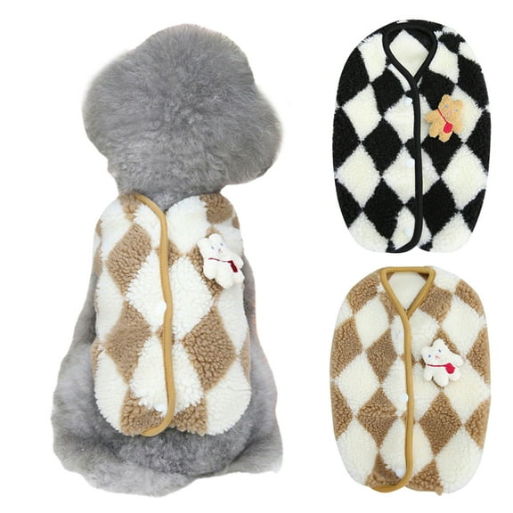 shenmeida Dog Coat for Small Dogs, Cute Dog Clothes Coral Fleece Warm Pet Cloths for Dogs Girls Boys, Cat Sweater Dog Sweatshirt Winter Coat Apparel for Small Dog Puppy Kitten Cat